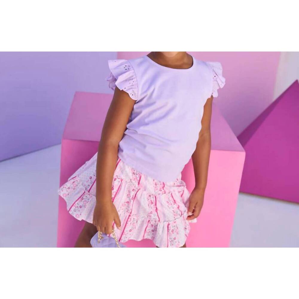NEW BISBY eyelet tank top in lilac